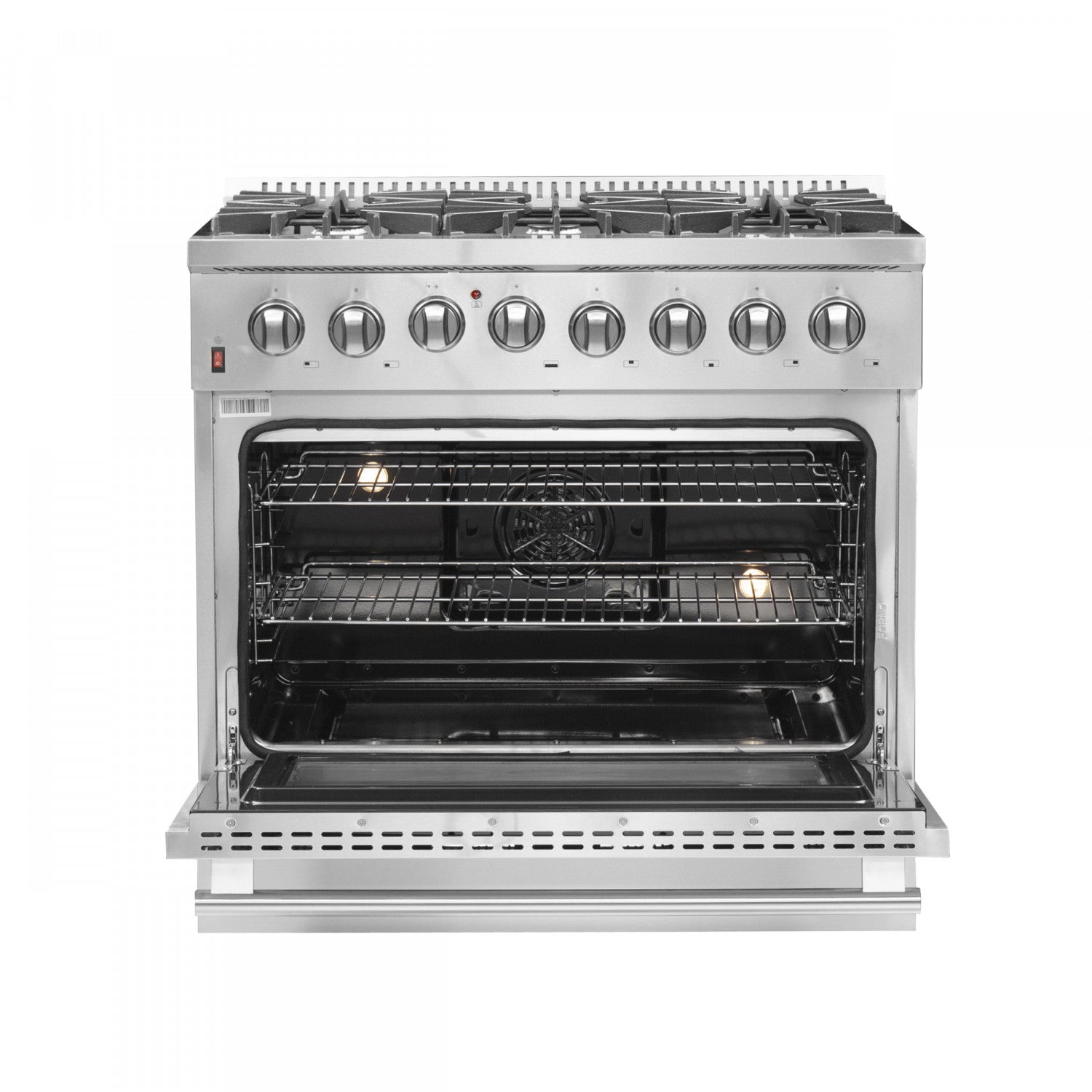 Forno Galiano 36" Stainless Steel Dual Fuel Range with True Convection (5.36 Cu. Ft.) - FFSGS6156-36