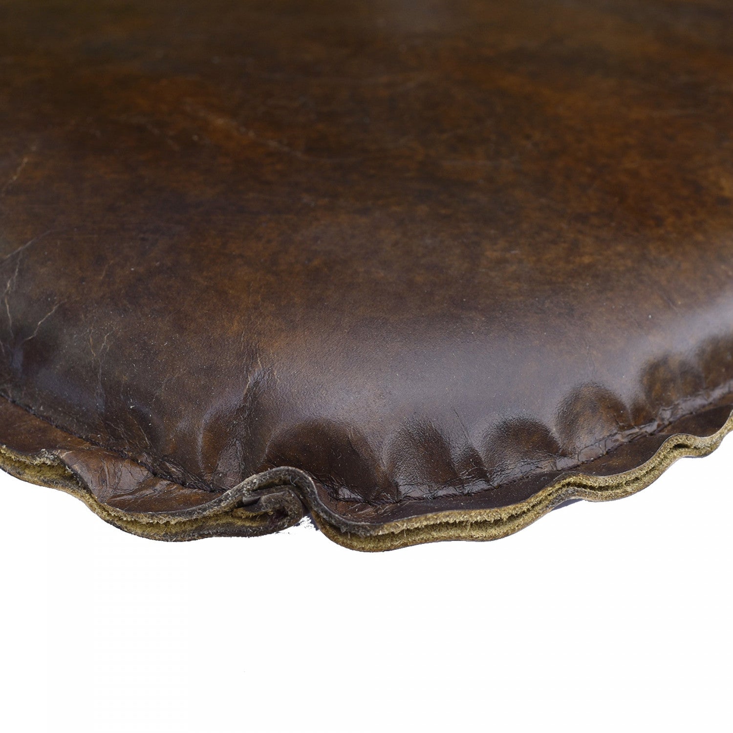 Dovren Leather Cushion Seat - Vintage Brown