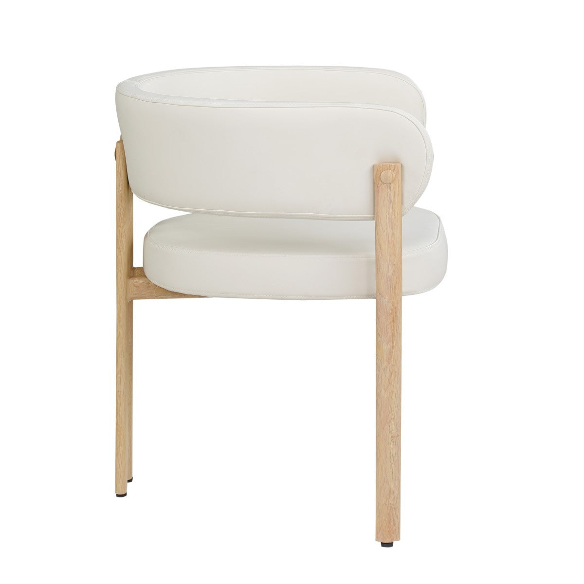 Rhett Dining Chair - Cream/Oak - Set of Two