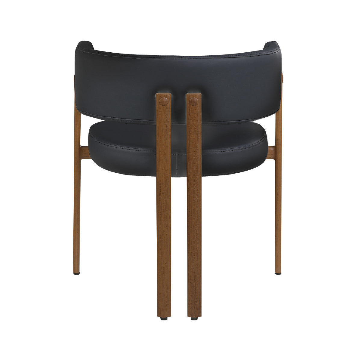 Rhett Dining Chair - Black/Walnut - Set of Two