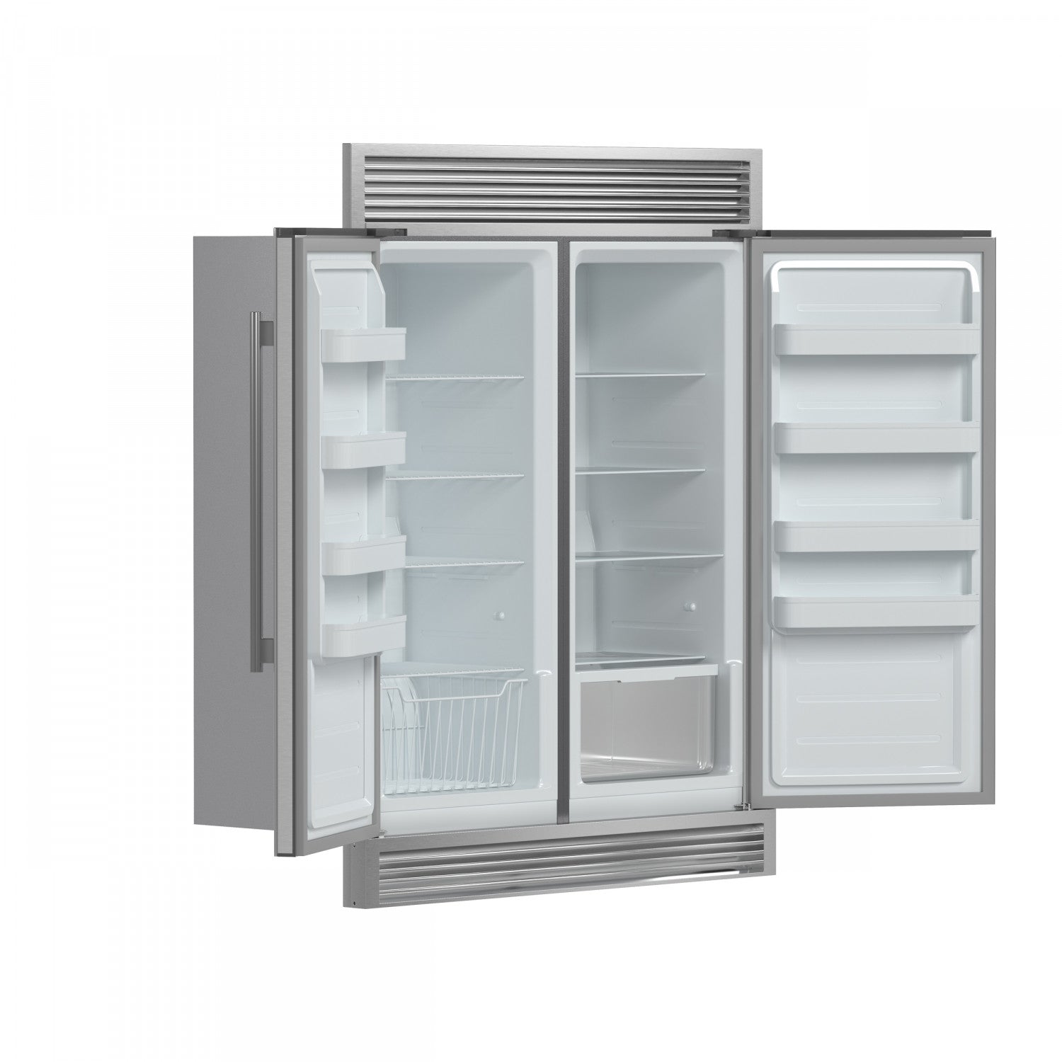 Forno Premium Stainless Steel Kitchen Package with 48" Range and 56" Convertible Refrigerator/Freezer - FBDL-019-04CAUS