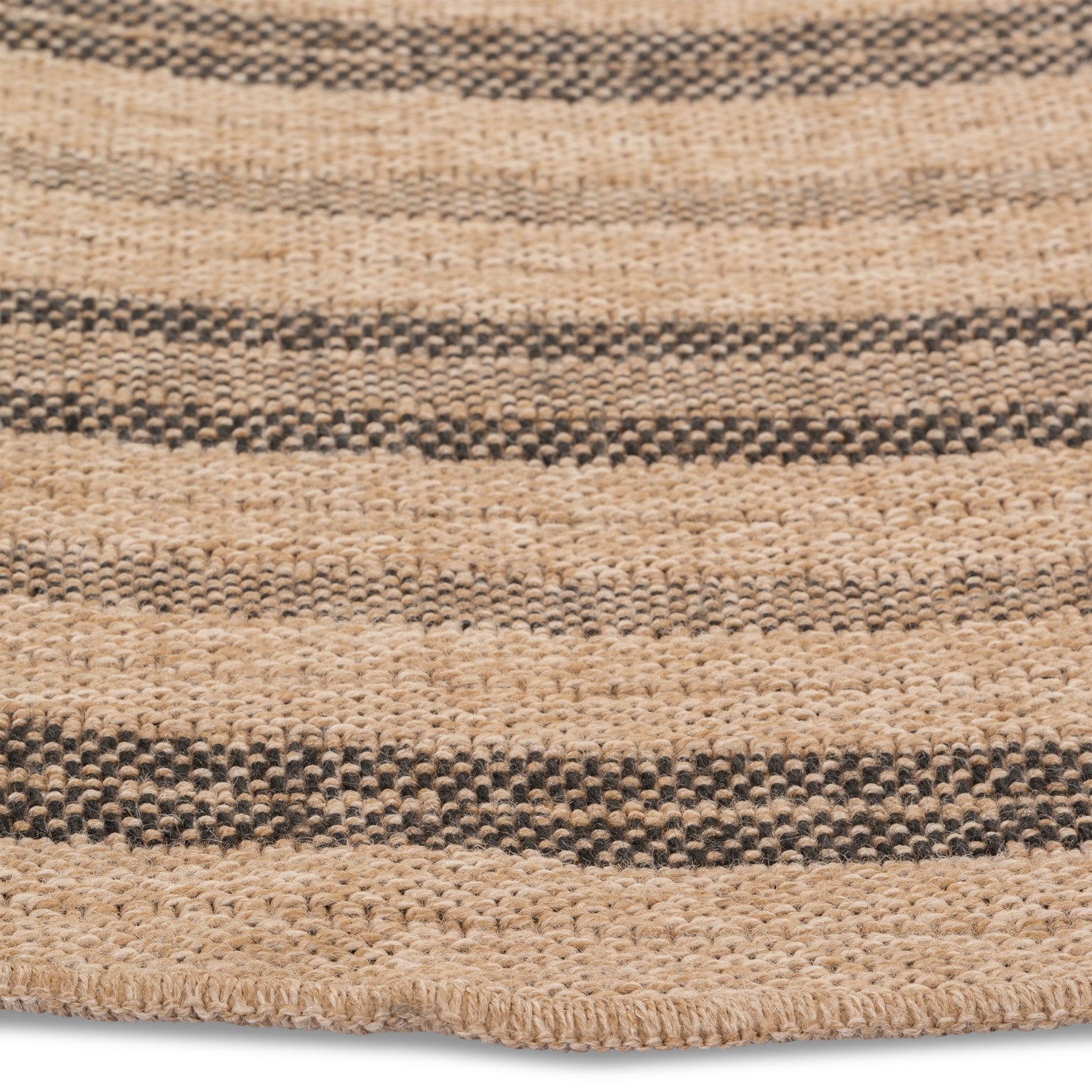 Avanos Circles Indoor/Outdoor Rug - 6ft Round - Beige/Black