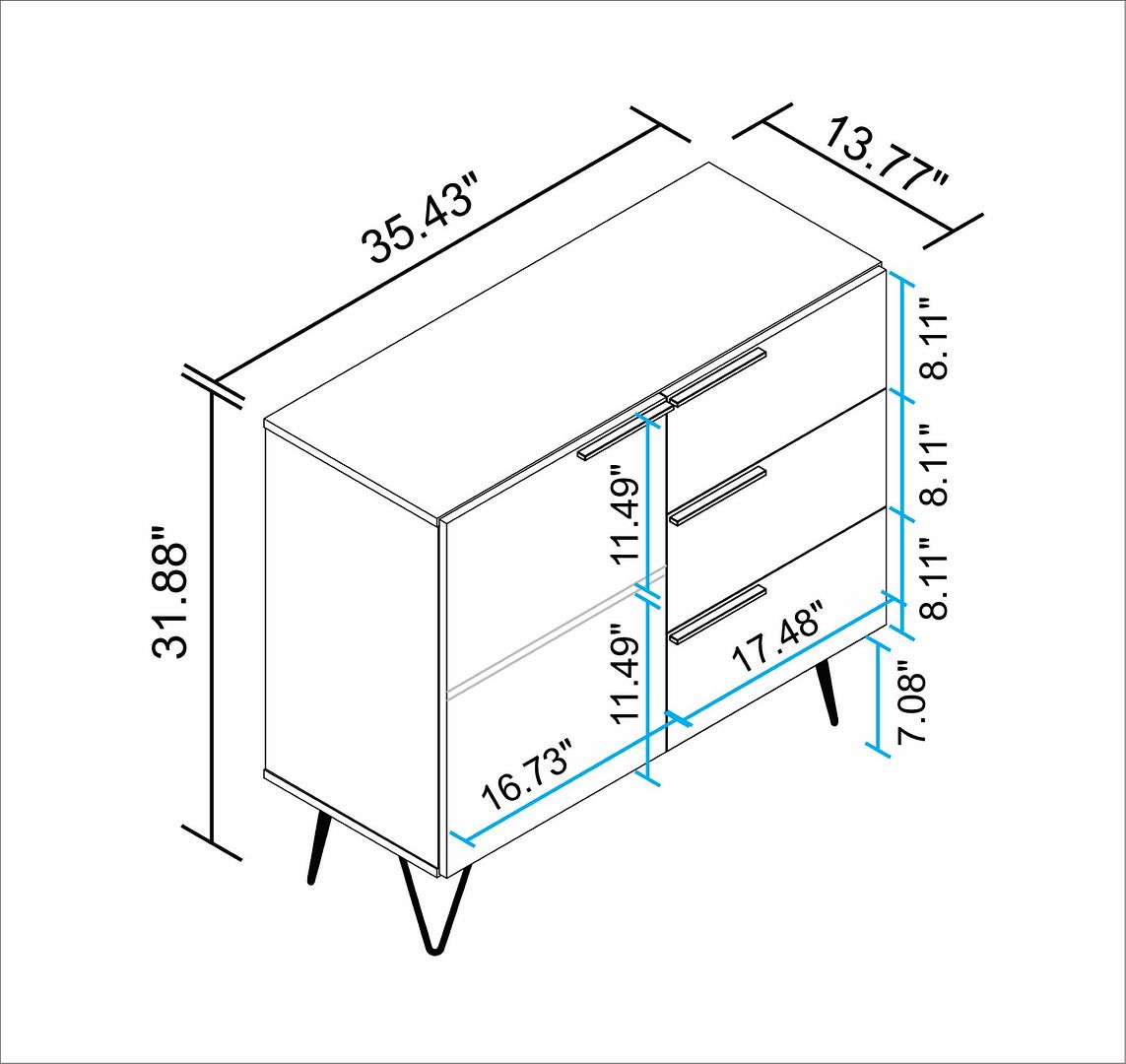 Velling Dresser - White