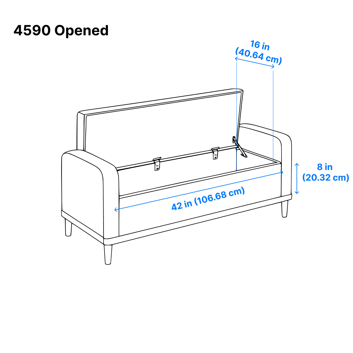Elayne Ottoman Bench - Grey