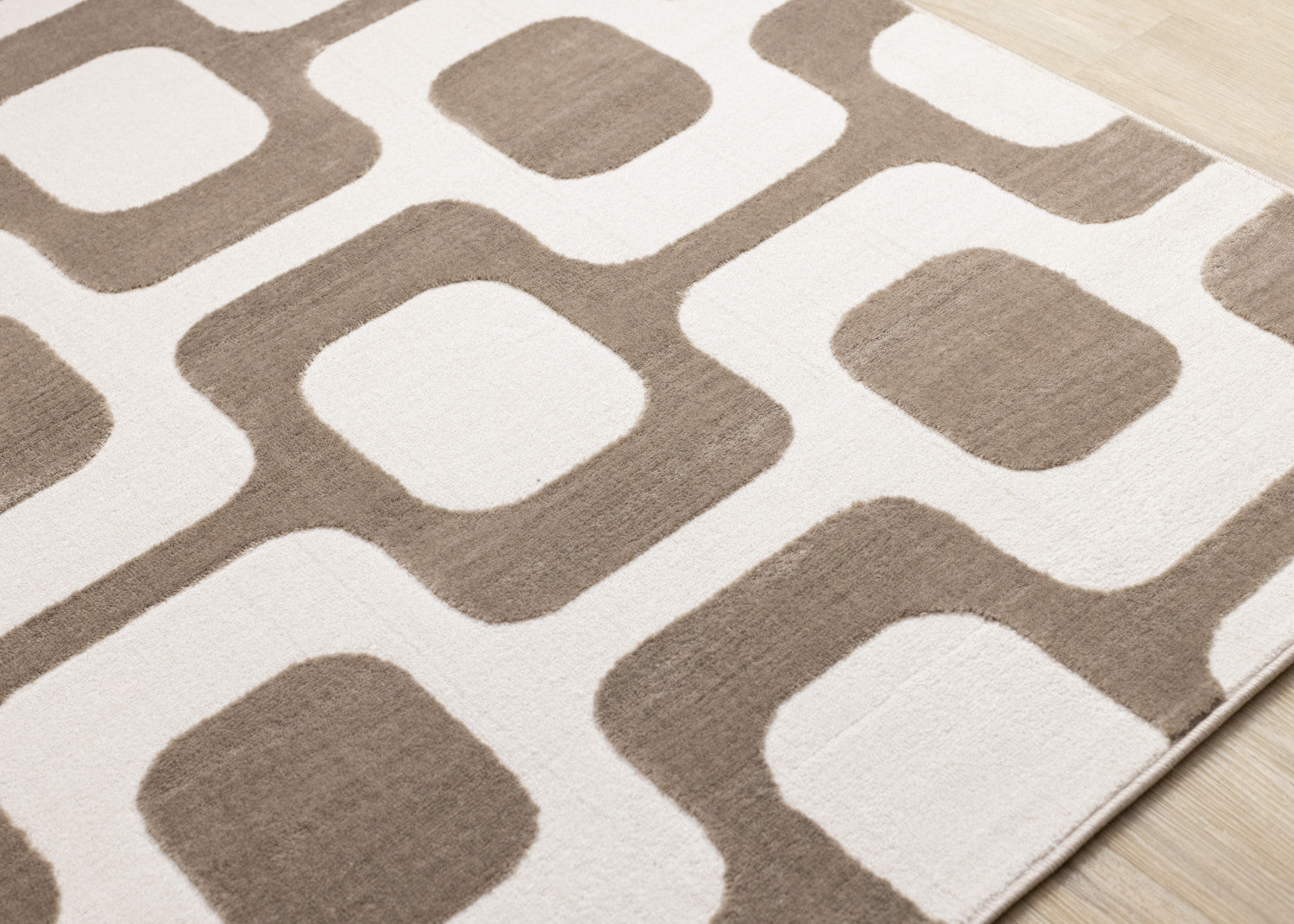 Logan Modern Vintage Area Rug - 8' X 11' - Brown/Cream