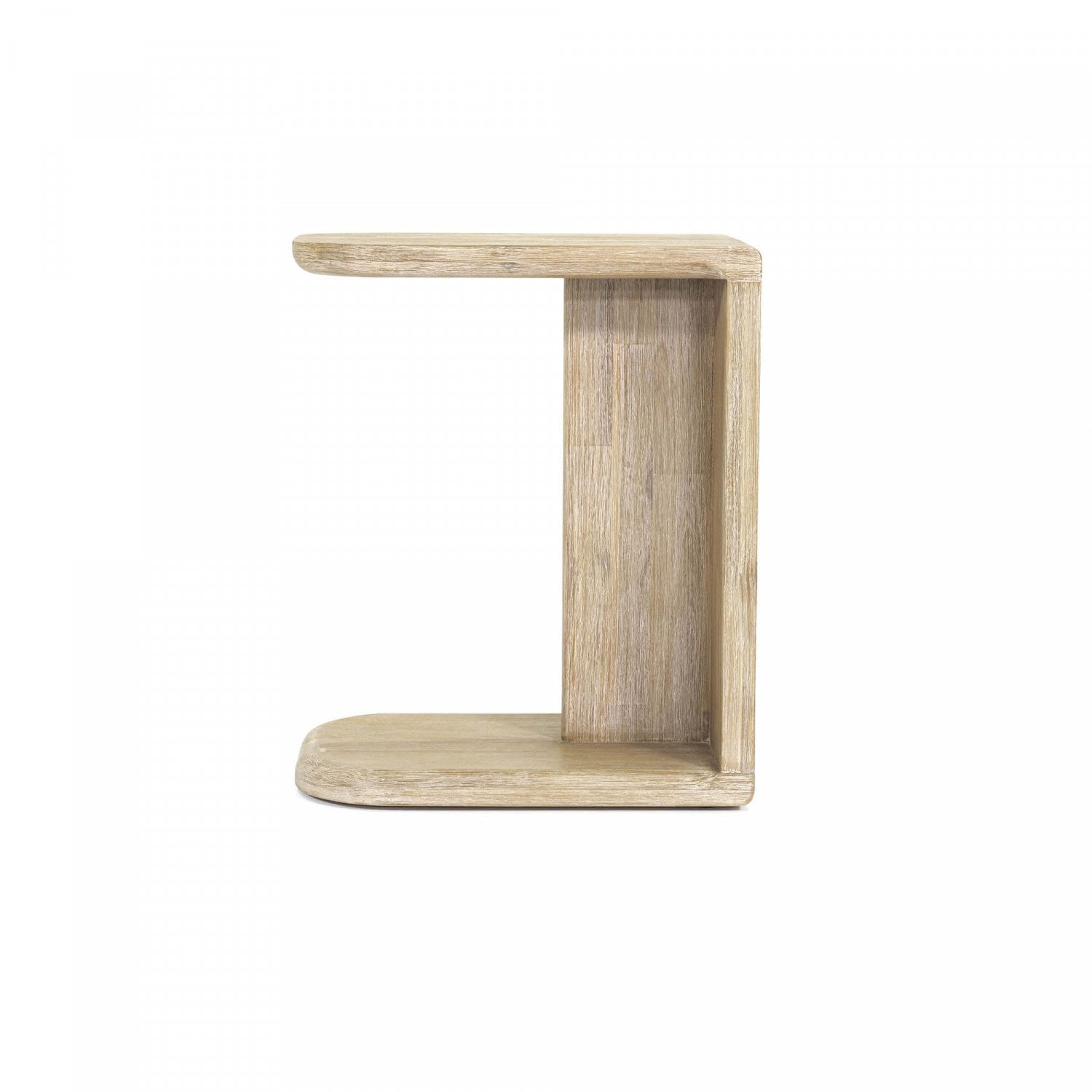 Lofva C-shaped Side Table - Light Brown/Beige