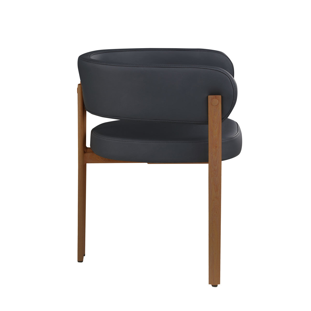 Rhett Dining Chair - Black/Walnut - Set of Two