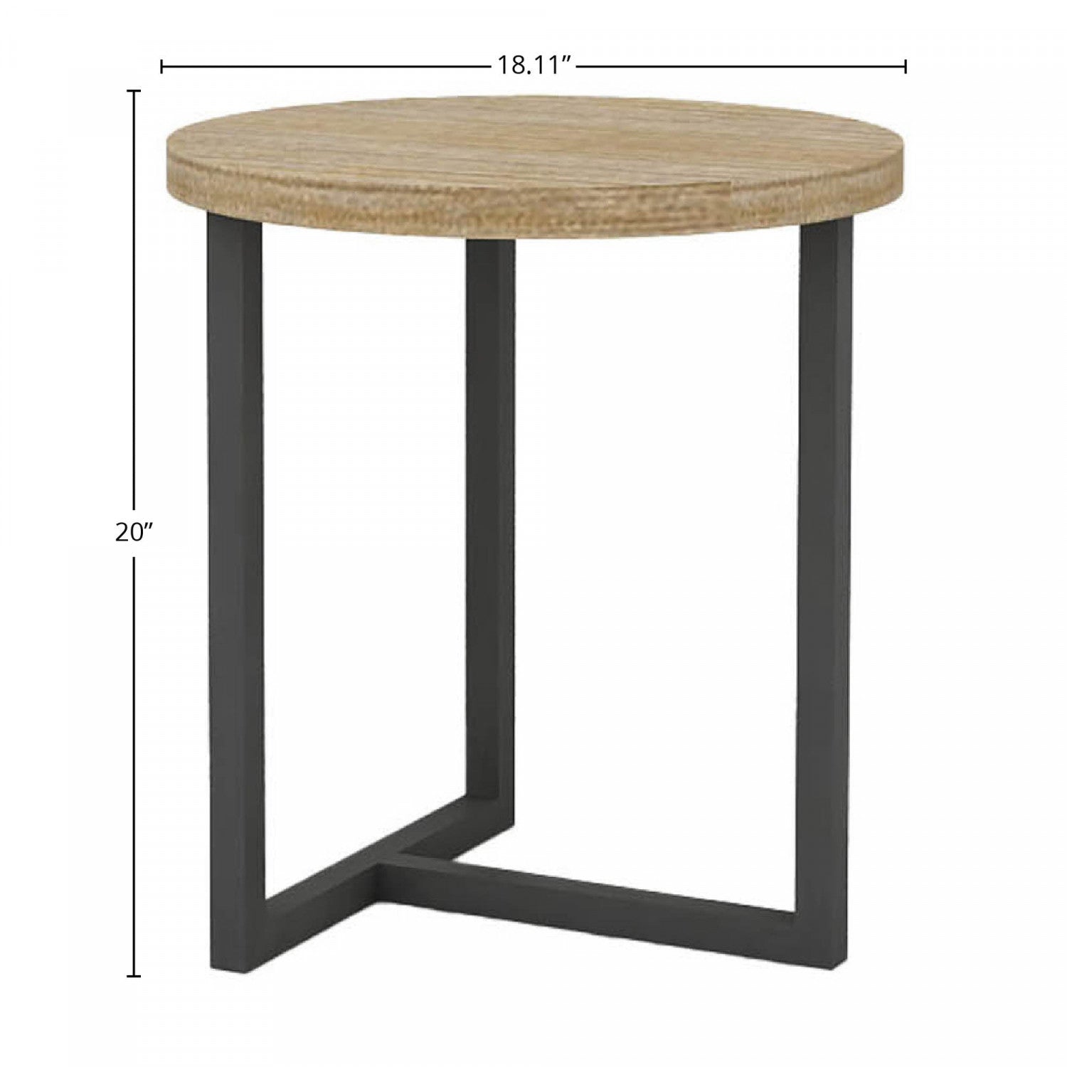 Liora Round Side Table - Greige