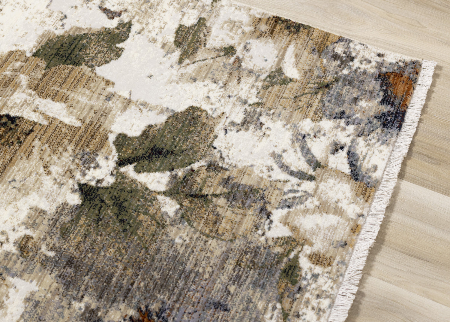 Sterling Contemporary Floral Area Rug - 5' X 8' - Cream/Green/Rust