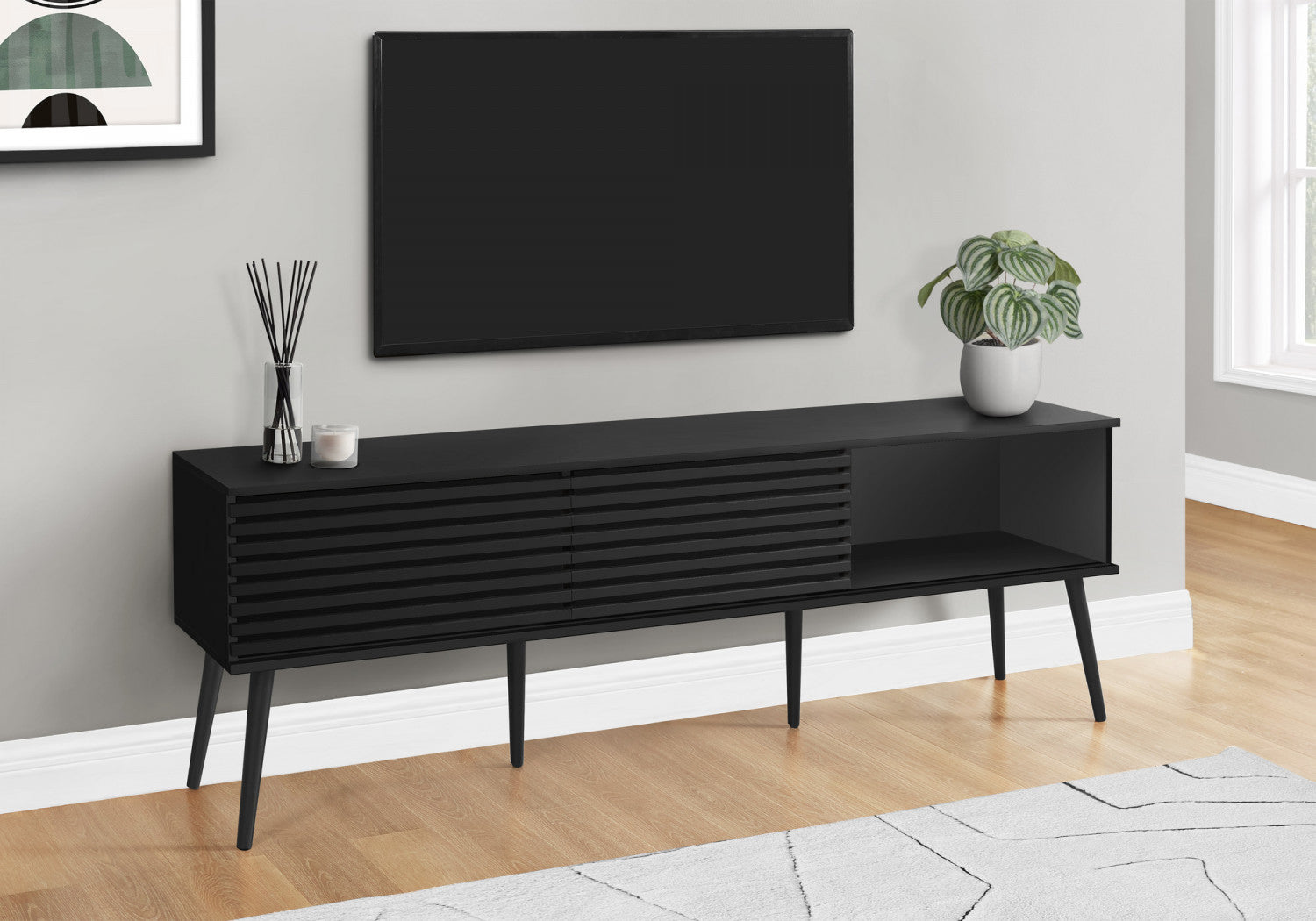 Streamline 71" TV Stand - Black