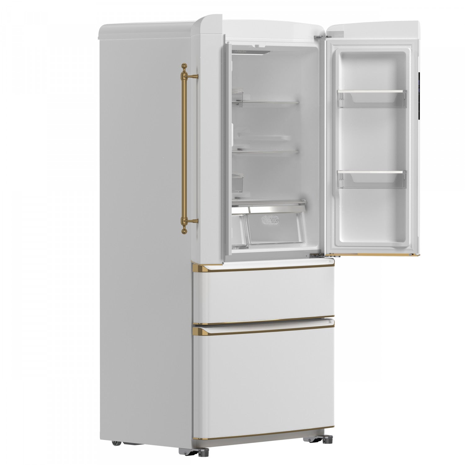 Forno Luigi 33" 18 Cu.Ft. White French Door Refrigerator - FFFFD1791-33WHT