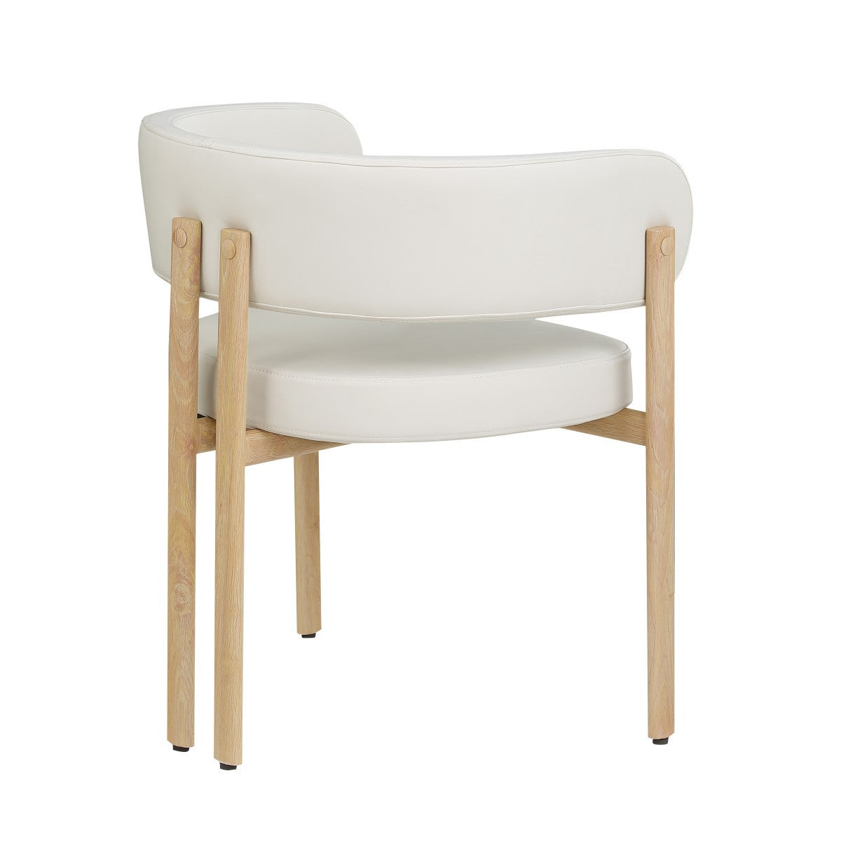 Rhett Dining Chair - Cream/Oak - Set of Two