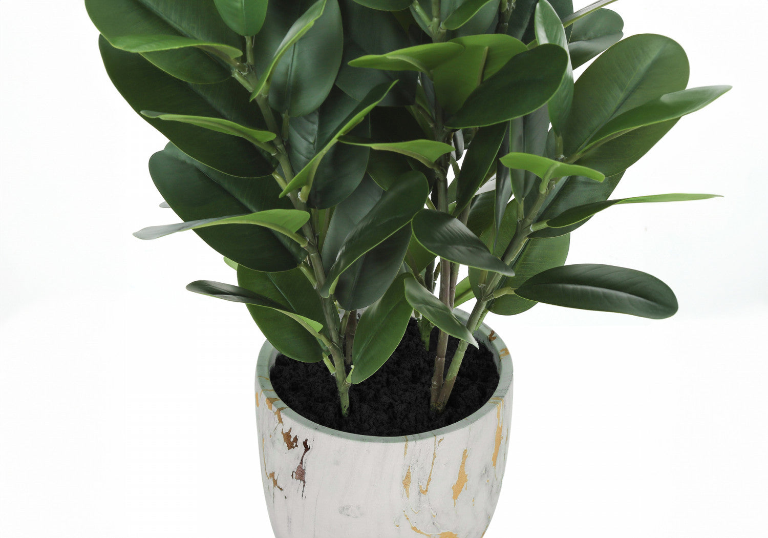 31" Garcinia Tree With 7" Marble-look Pot - Green