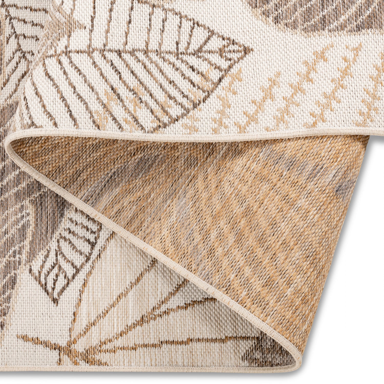 Marbella Floral Outdoor Rug - 5' x 7' - Brown