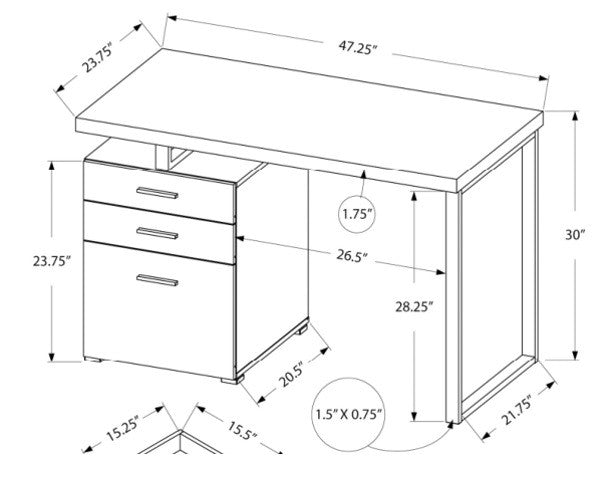 Auden Office Desk - White