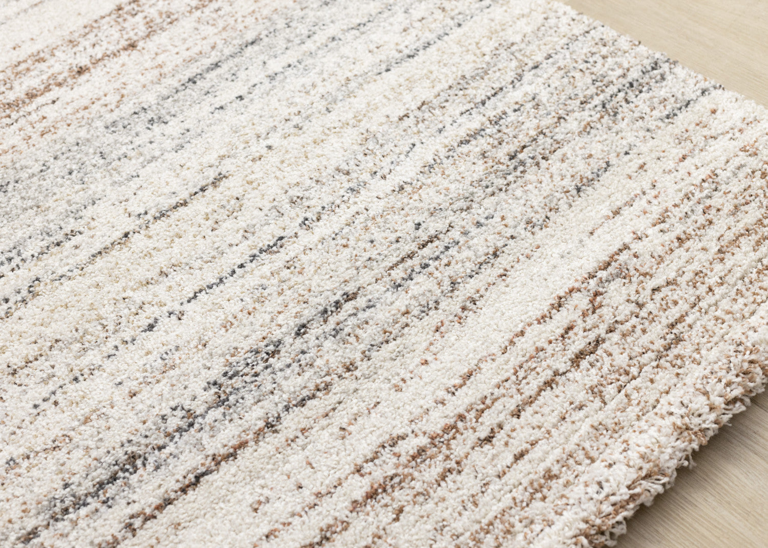 Marquee Soft Contemporary Area Rug - 5' X 8' - Cream/Rust