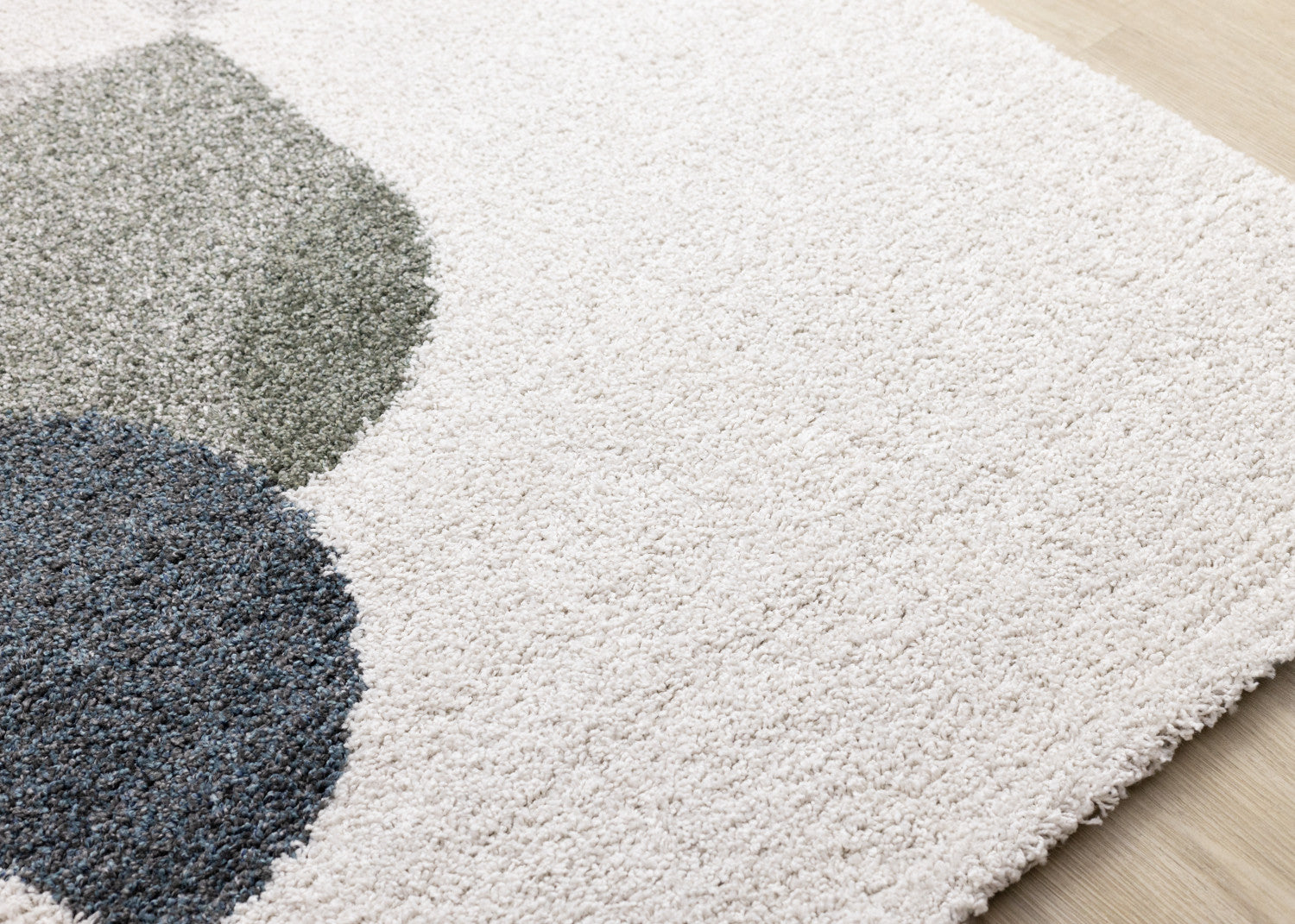 Misha Modern Geometric Area Rug - 5' X 8' - White/Grey