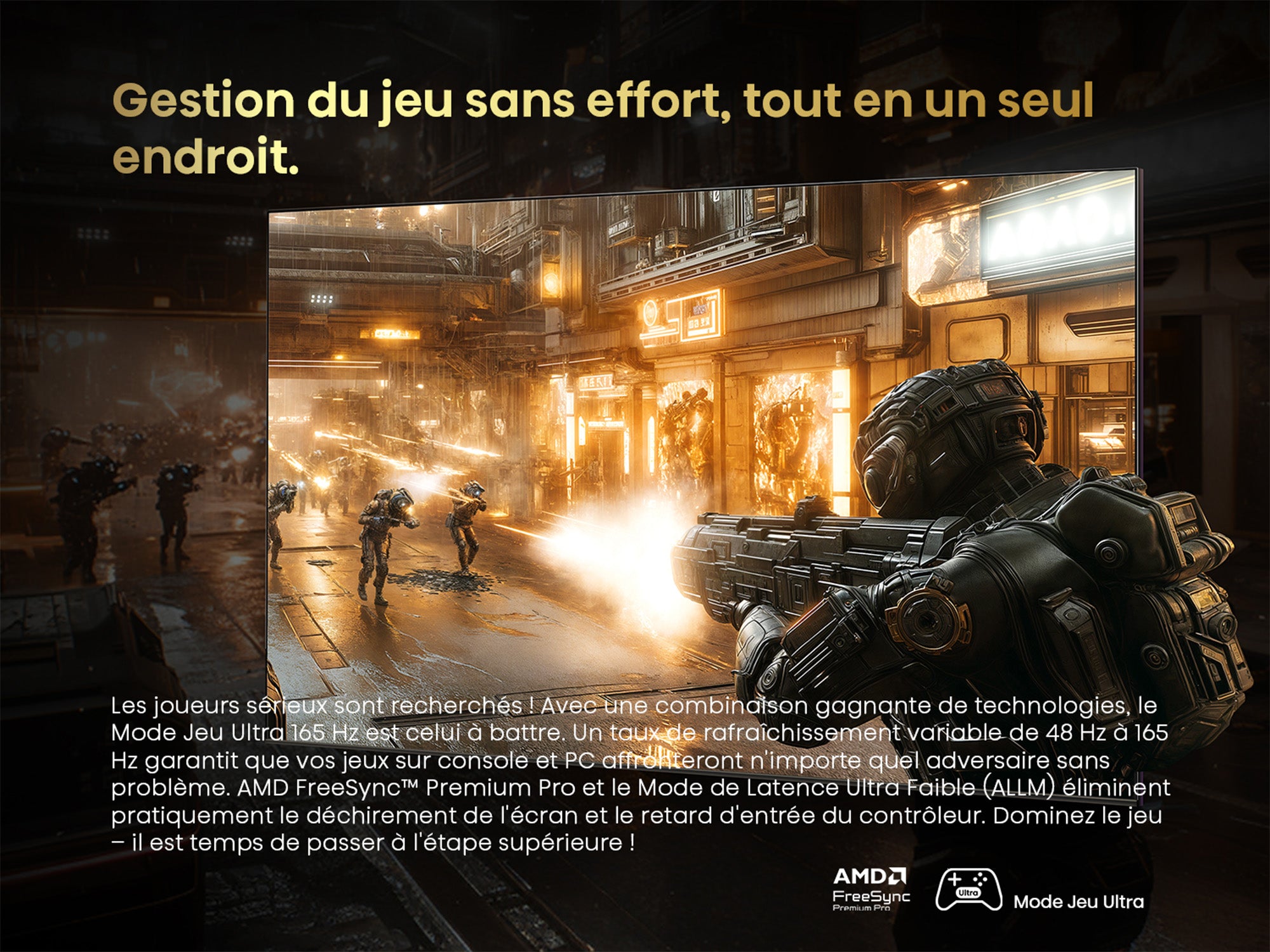 Hisense Téléviseur intelligent 65 po QLED mini DEL Pro 4K 165Hz 65U88QG--