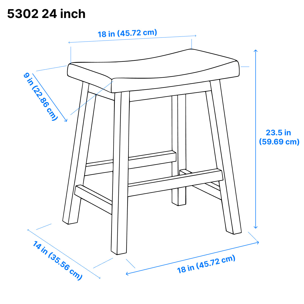 Colt Counter Stool - Black - Set of Two