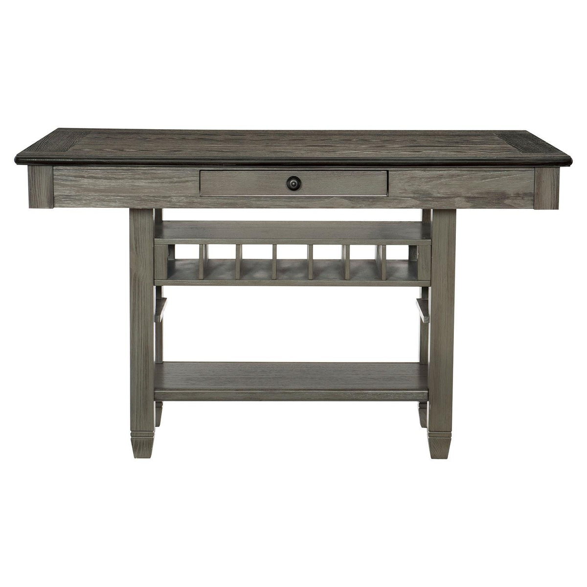 Harold Counter Height Dining Table - Grey, Antique