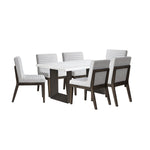 Maeve 7-Piece Dining Set - Grey, Espresso