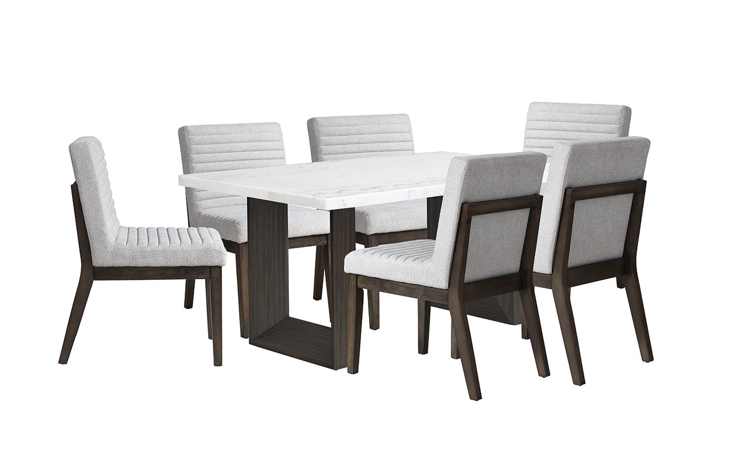 Maeve 7-Piece Dining Set - Grey, Espresso