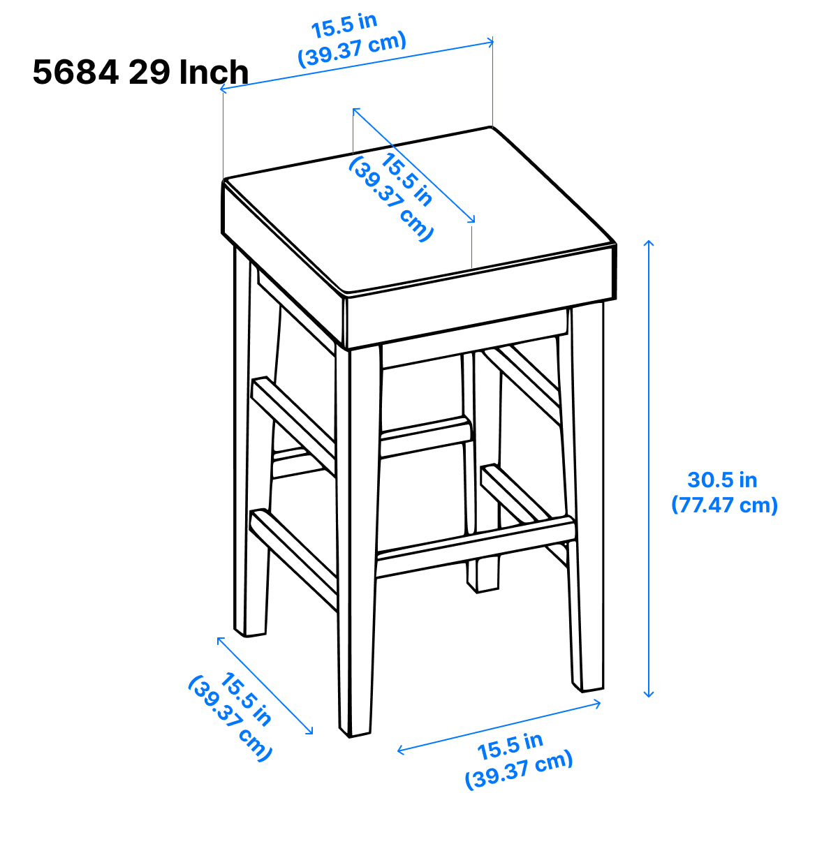 Pittsville Bar Stool - Espresso, Black - Set of Two