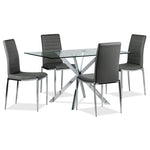 Darron 5-Piece Dining Table Set - Slate
