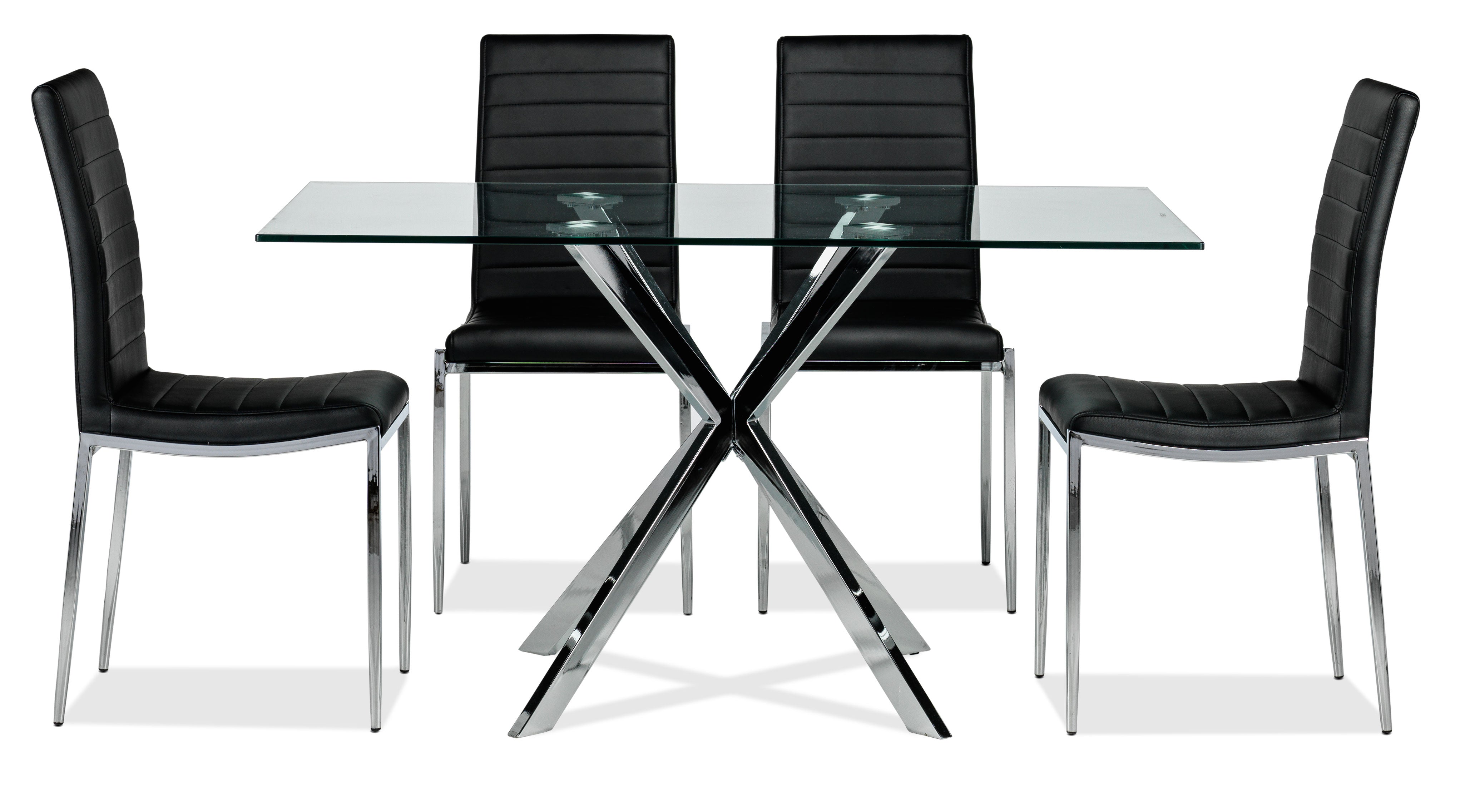 Darron 5-Piece Dining Table Set - Black