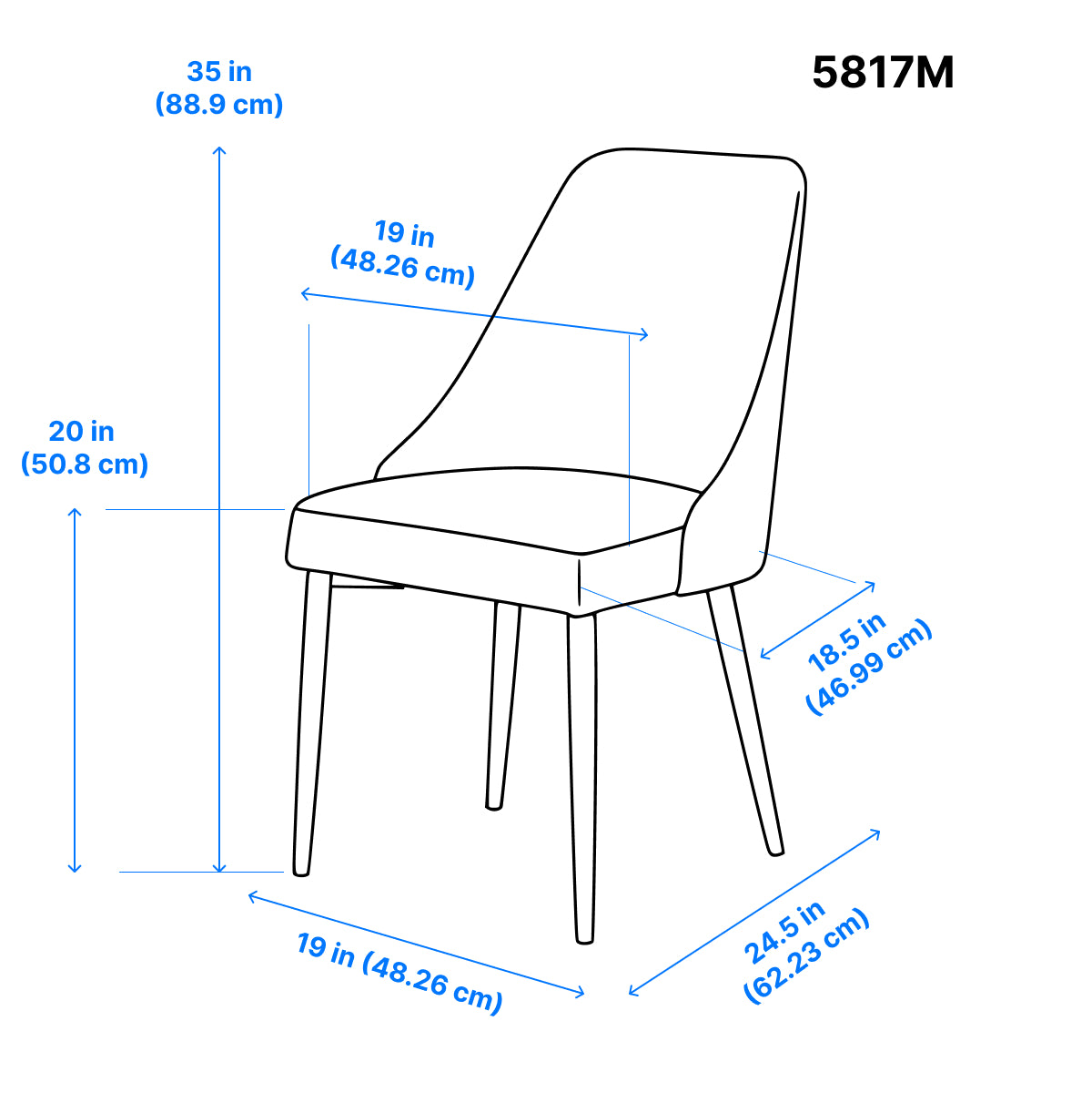 Eugenie Velvet Dining Chair - Grey - Set of Two