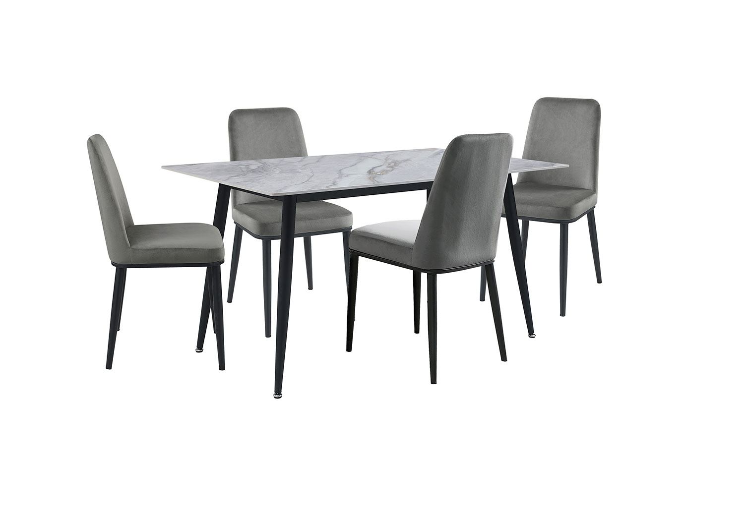 Emberly Dining Chair - Grey, Black