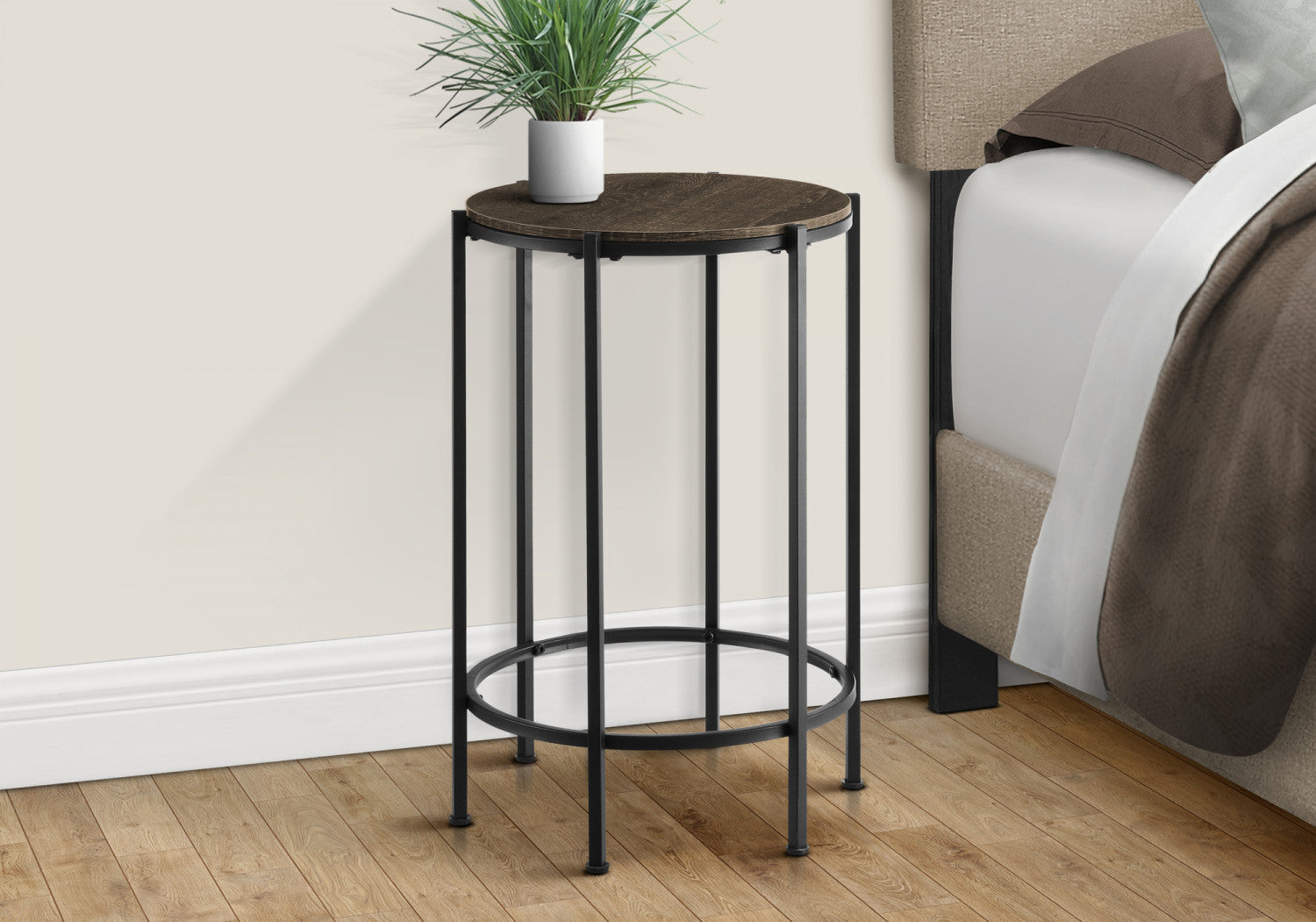 Remi Side Table - Black/Brown