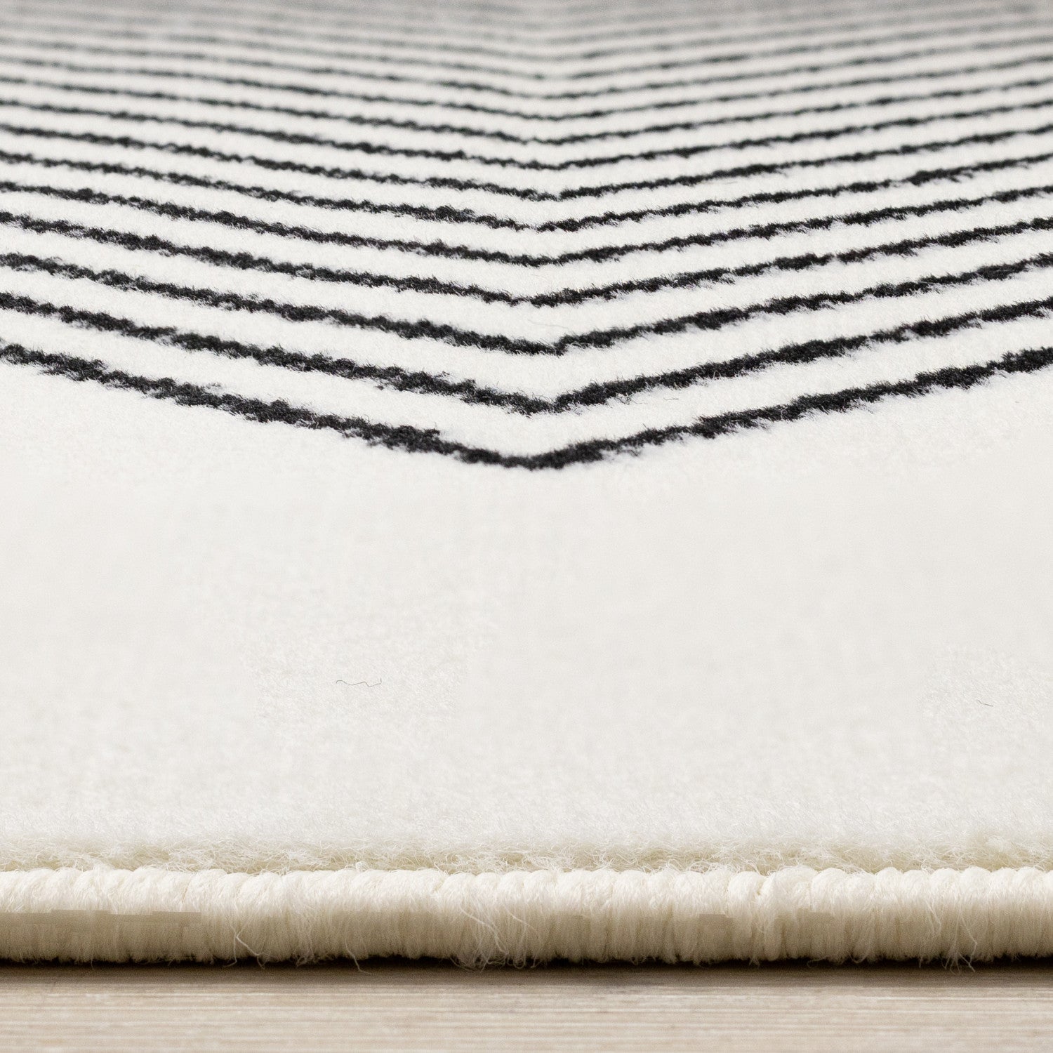 Functional Modern Soundwaves Area Rug - 8' X 11' - White/Black