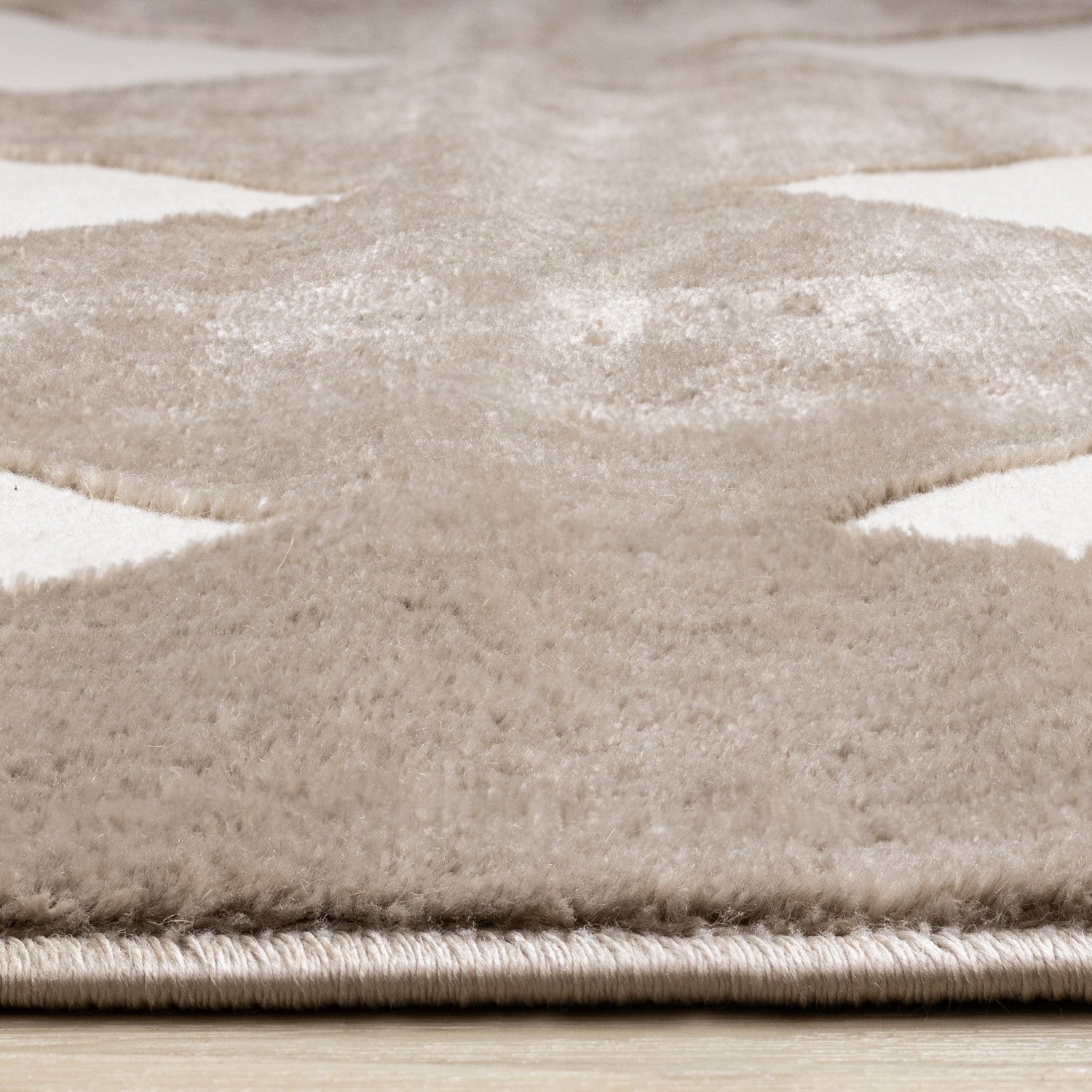 Logan Modern Diamonds Area Rug - 5' X 8' - Brown/Cream