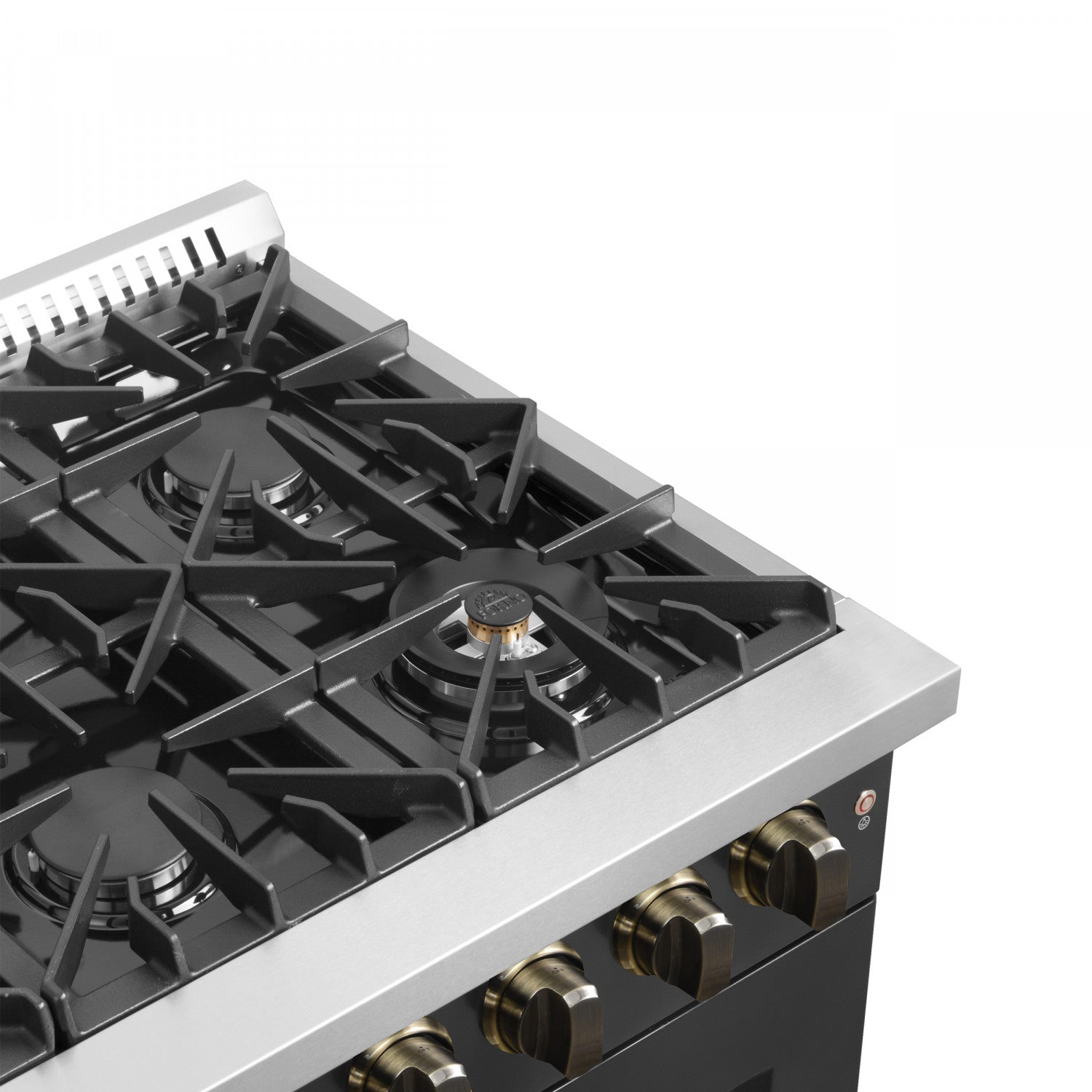 Forno Galiano 36" Black French Door Dual Fuel Range with True Convection (5.36 Cu. Ft.) - FFSGS6356-36BLK