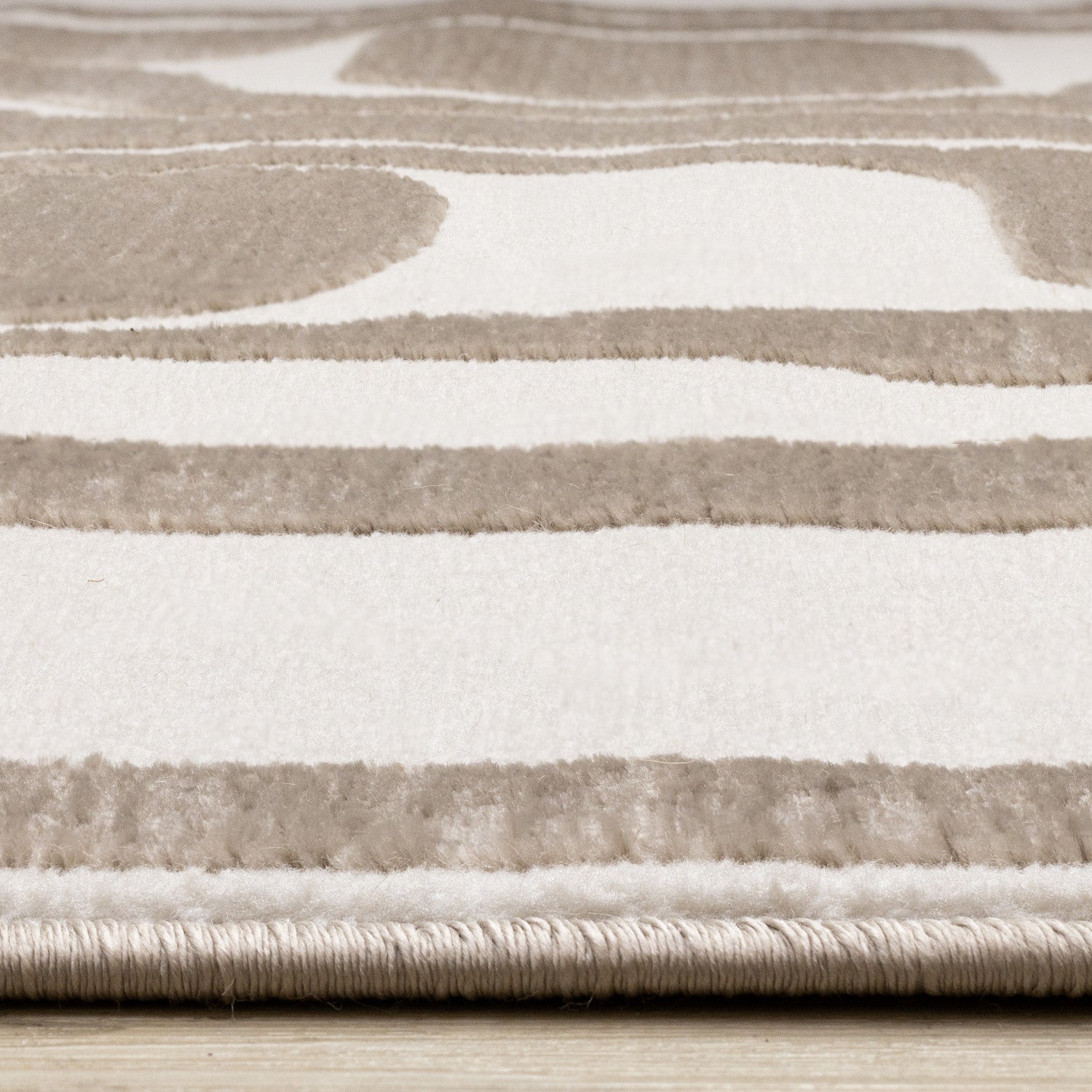 Logan Modern Area Rug - 5' X 8' - Brown/Cream