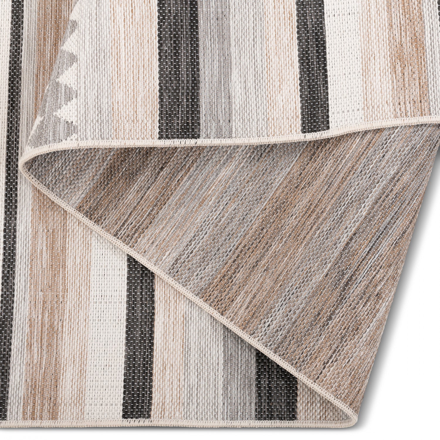 Marbella Modern Outdoor Rug - 8' x 10' - Grey/Black