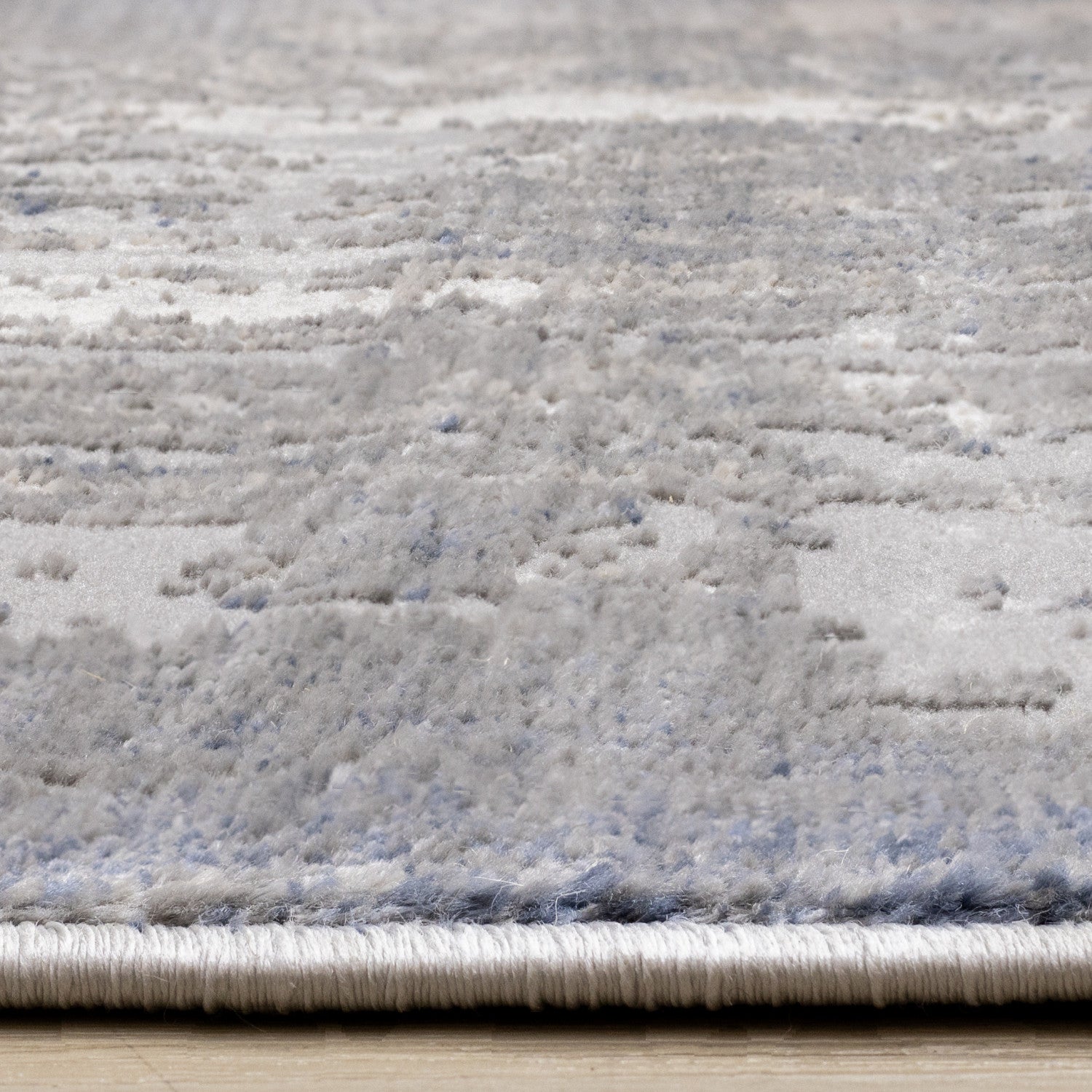 Logan Casual Contemporary Area Rug - 5' X 8' - Cream/Blue/Grey