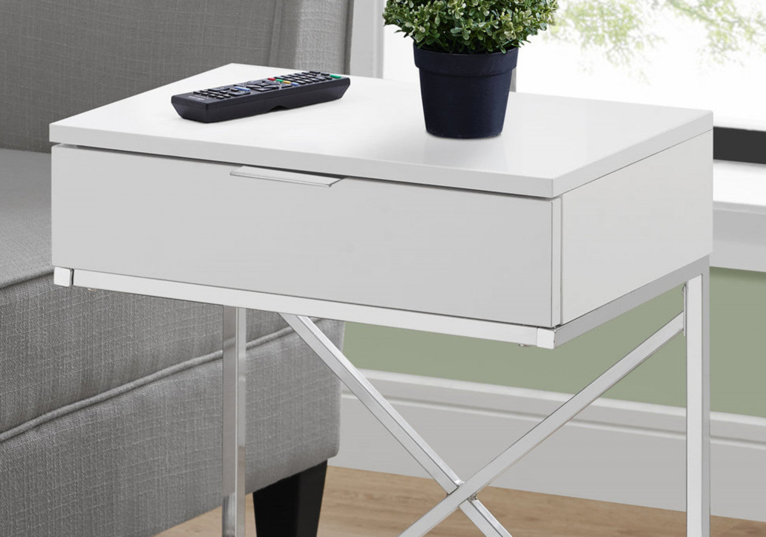 Sienna Side Table - White