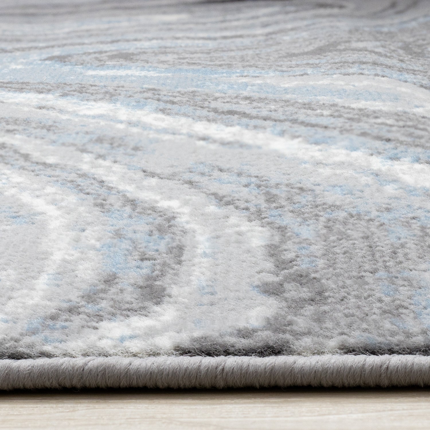 Functional Modern Area Rug - 5' X 8' - Blue/Grey