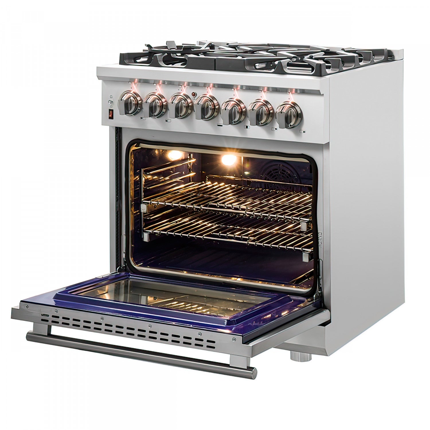 Forno Massimo 30" Stainless Steel Dual Fuel Range With True Convection And Air Fry (4.32 Cu. Ft.) - FFSGS6125-30