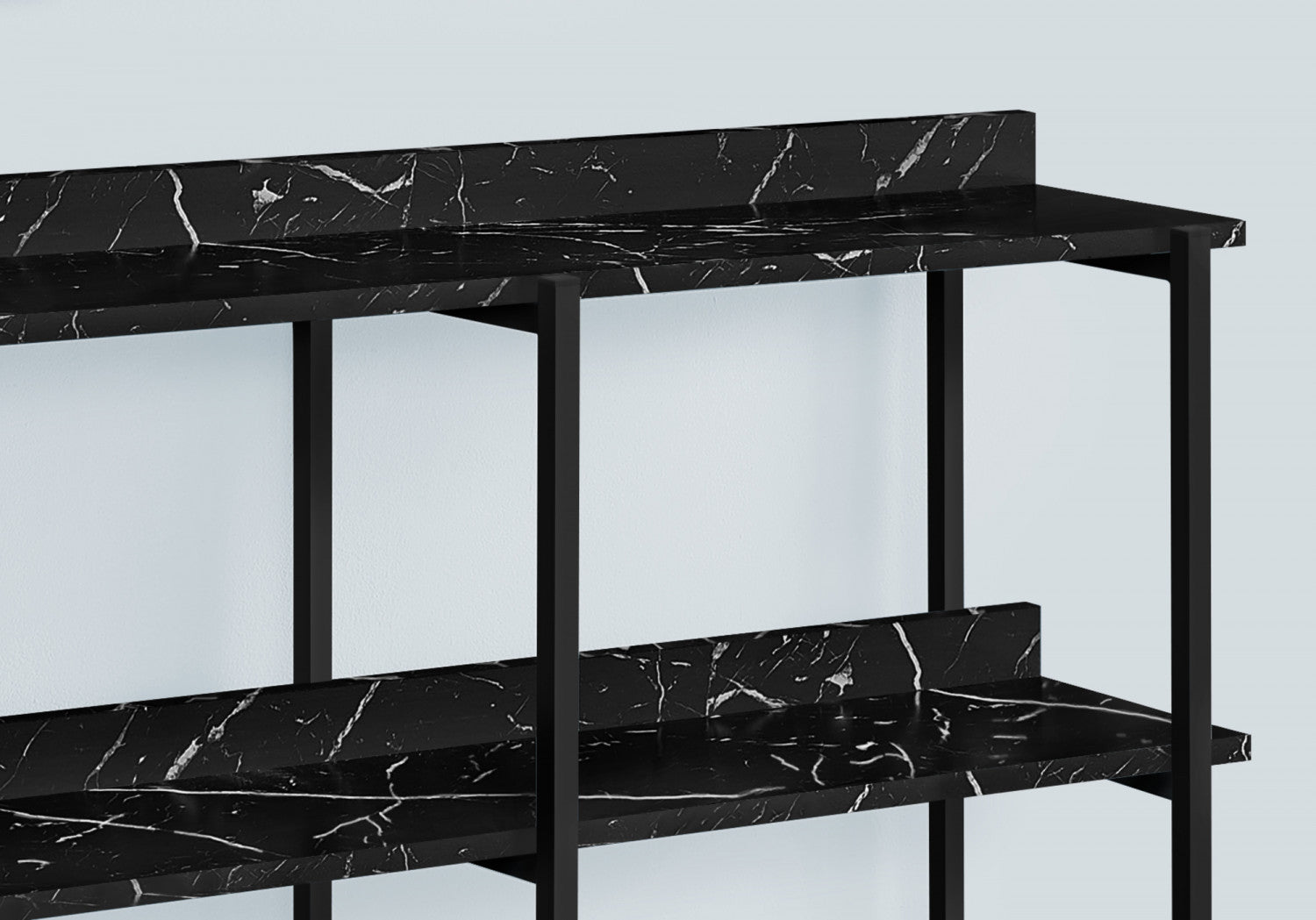 Orla Sofa Table - Marble Black