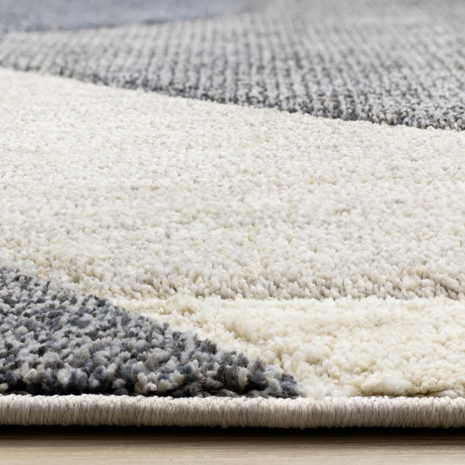 Recycled Polyester Modern Teardrop Area Rug - 8' X 11' - Blue/Grey