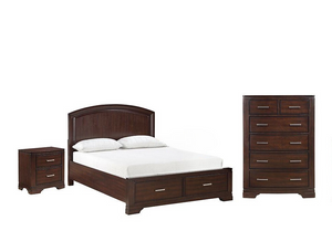 Arista Chambre à coucher avec rangement 5 mcx double - brun cerisier