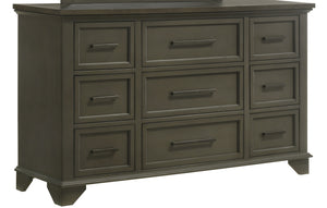 Abigail Bureau 9 tiroirs – gris