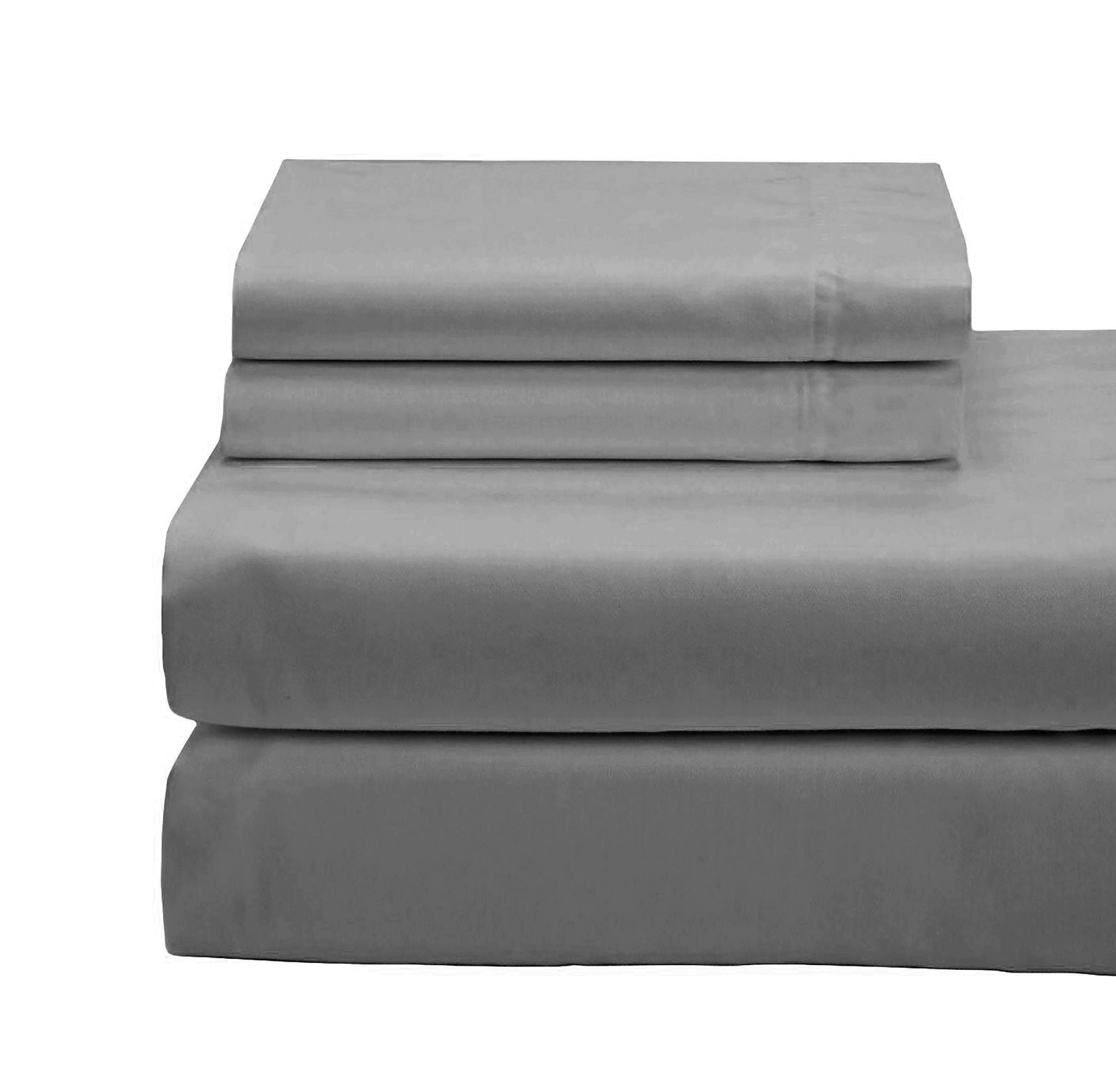 Cotton House 100% Organic Cotton Queen Sheet Set - 500 Thread Count Charcoal