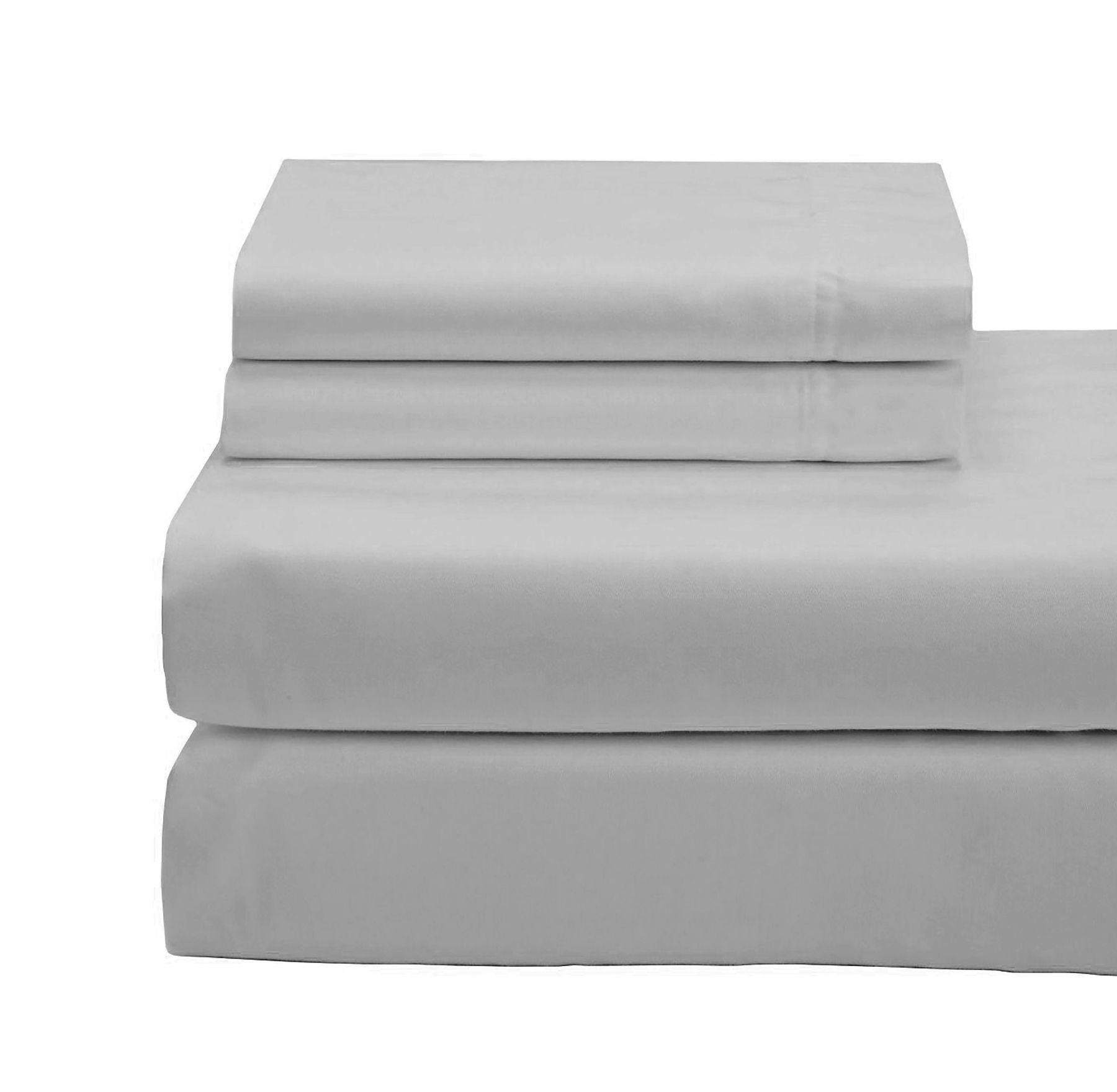 Cotton House 100% Organic Cotton Queen Sheet Set - 500 Thread Count Silver