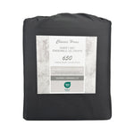 Cotton House 100% Combed Cotton Queen Sheet Set - 650 Thread Count Charcoal