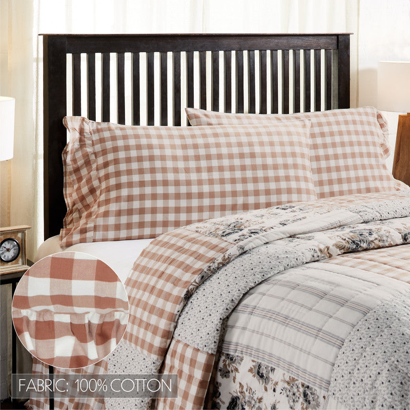 Selena III King Pillow Case - Portabella Check - Set of 2