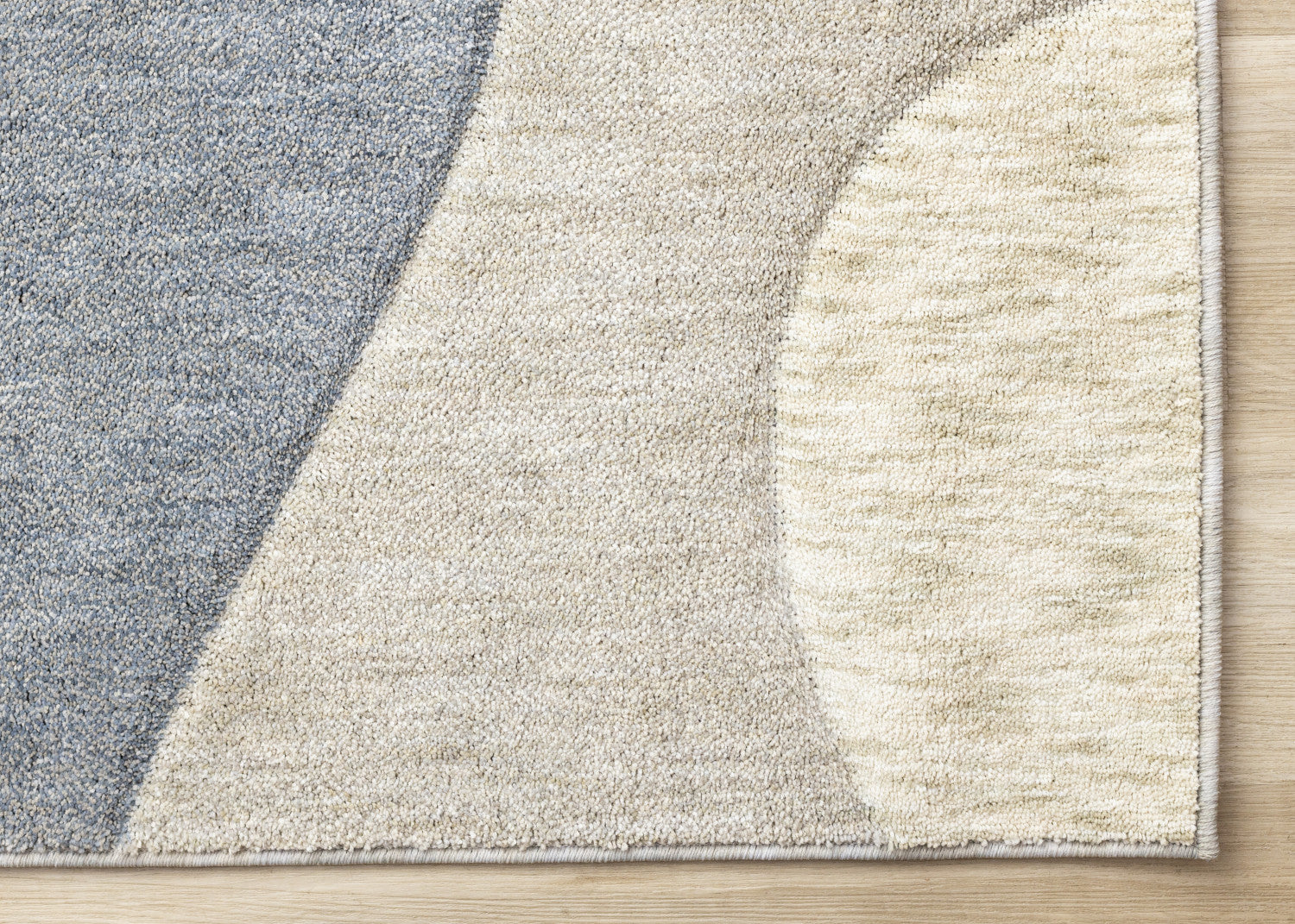 Recycled Polyester Modern Teardrop Area Rug - 5' X 8' - Blue/Grey